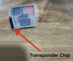 Picture of silicon case holding a tiny transceiver
