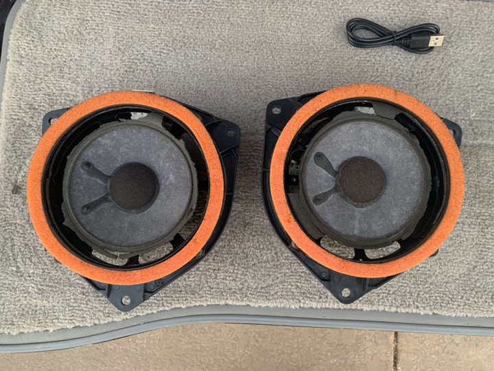 Both front speakers needed refoaming.